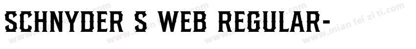 Schnyder s Web Regular字体转换
